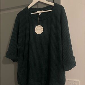Umgee Forest Green Knit Top